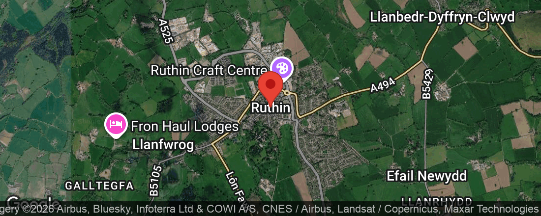 01824 area code location in the UK